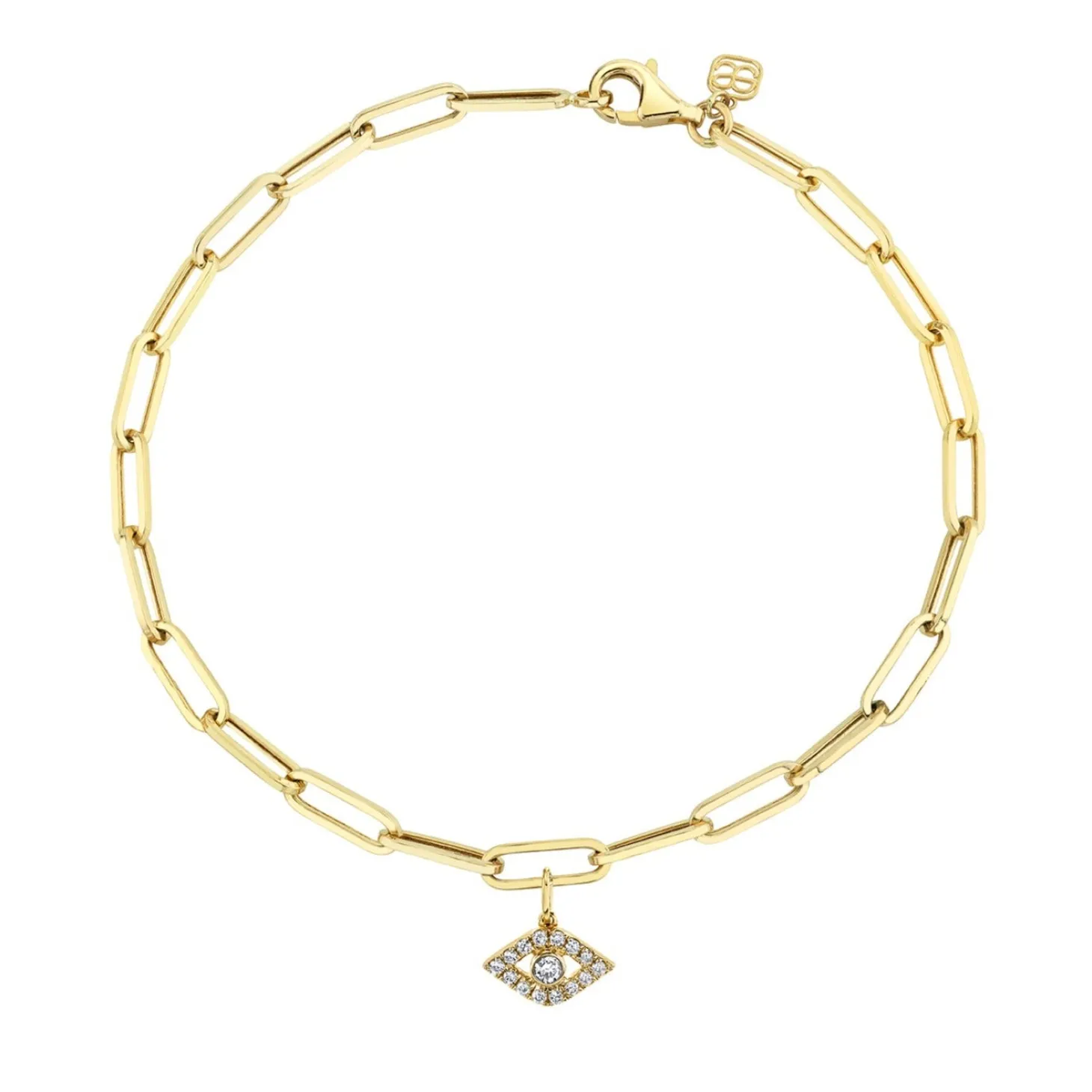Gold & Diamond Eye Anklet