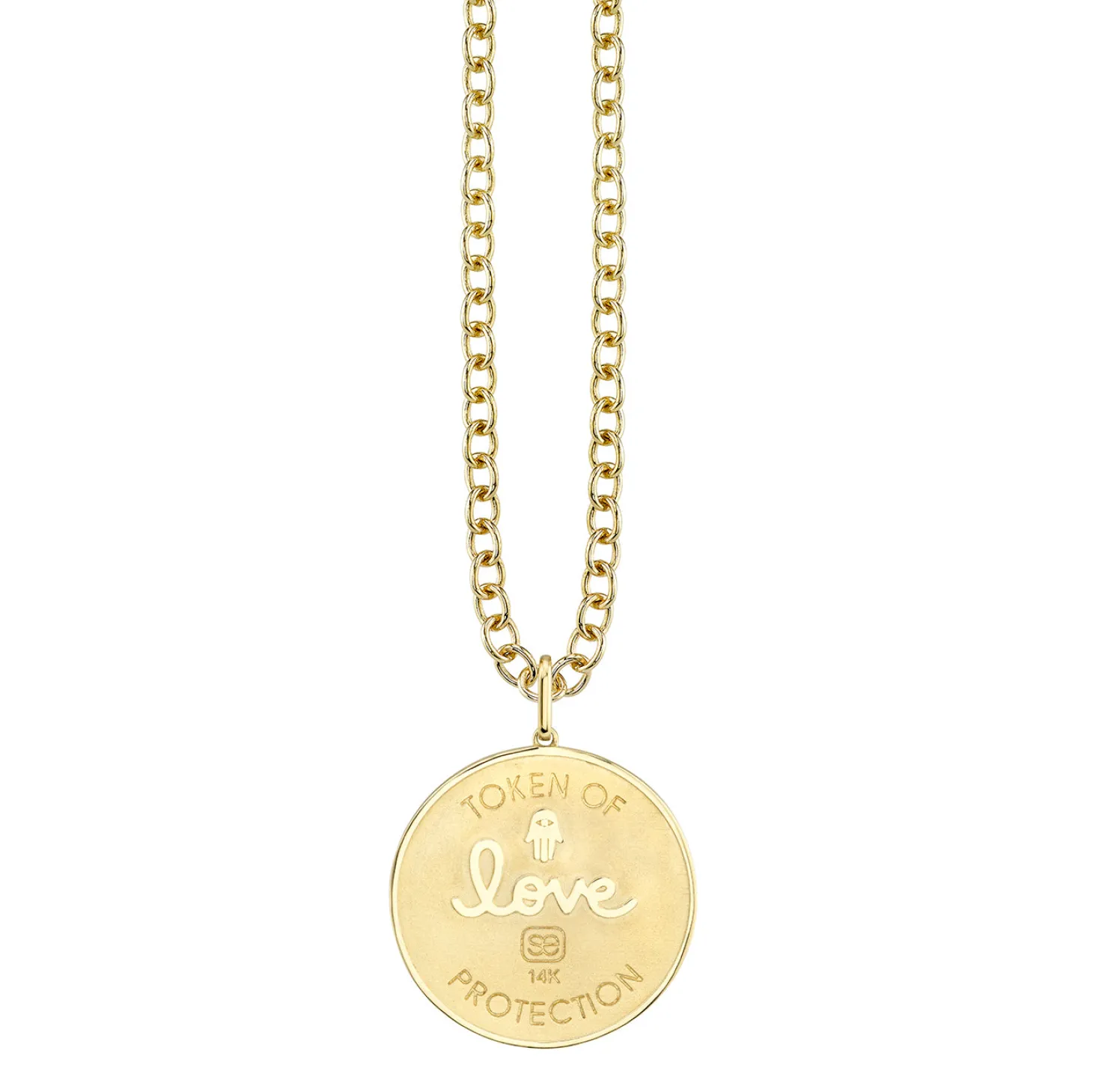 Gold & Diamond Eye Coin Charm