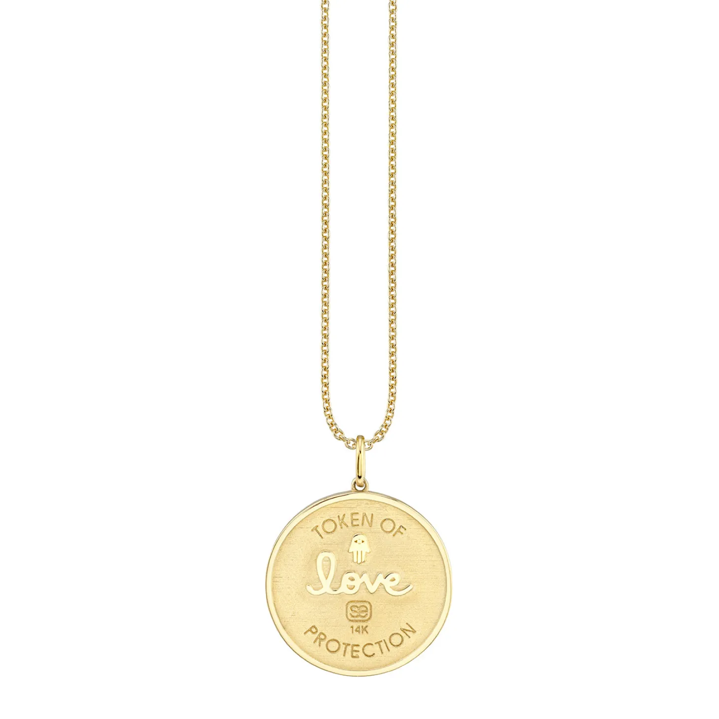 Gold & Diamond Eye Coin Charm