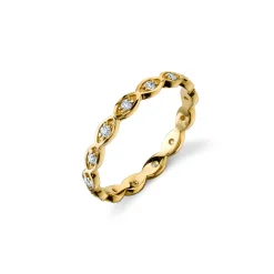Gold & Diamond Eye Eternity Ring