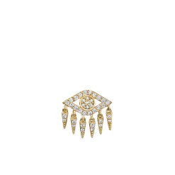 Gold & Diamond Eye Fringe Stud