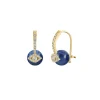 Gold & Diamond Eye Kyanite Earrings