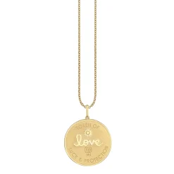 Gold & Diamond Eye Luck with Rays Coin Charm