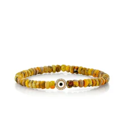 Gold & Diamond Eye on Bumble Bee Jasper