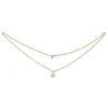 Gold & Diamond Eye Rays Coin Belly Chain