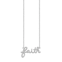 Gold & Diamond Faith Necklace