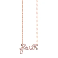 Gold & Diamond Faith Necklace