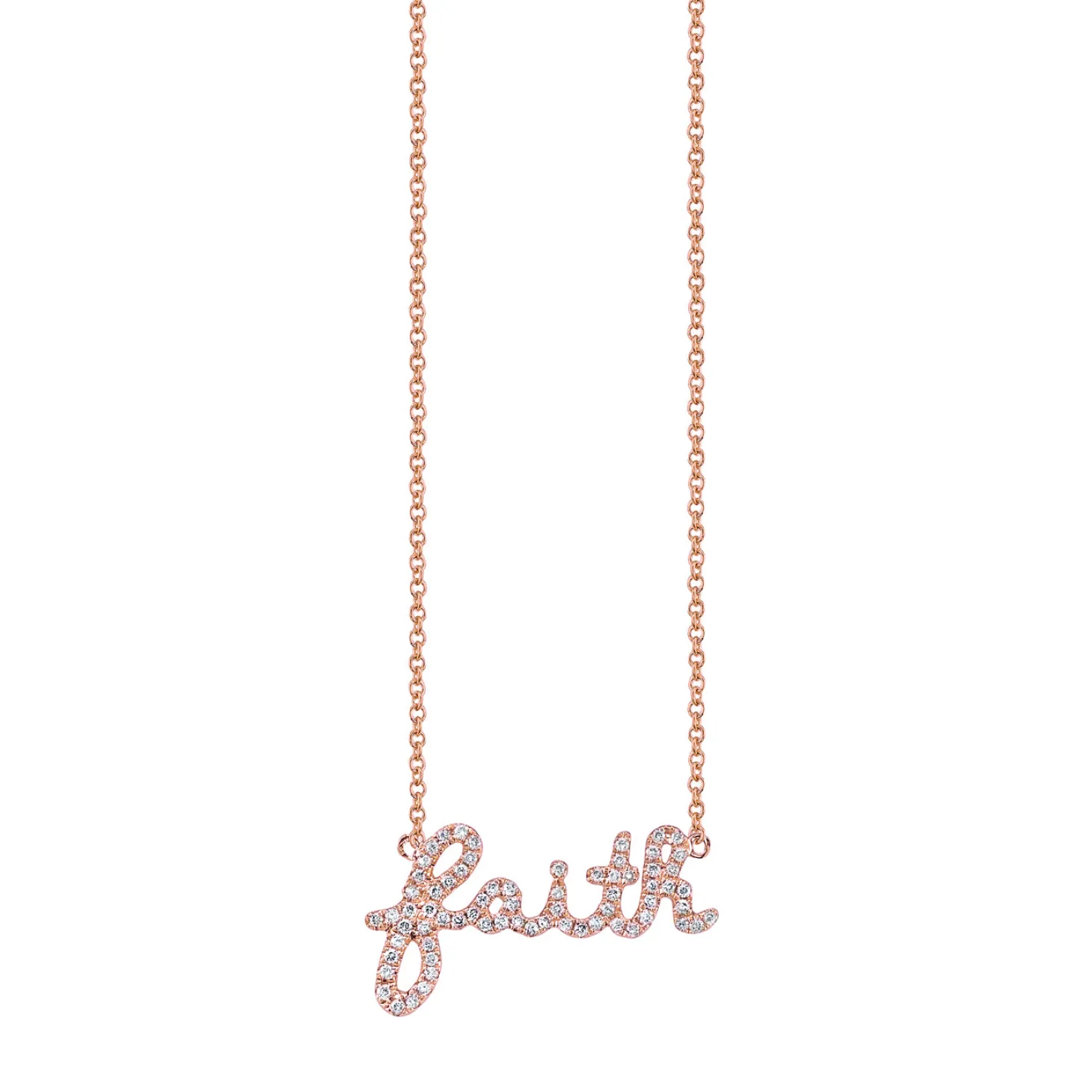 Gold & Diamond Faith Necklace