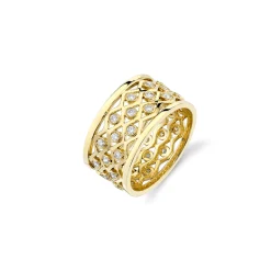 Gold & Diamond Fishnet Eternity Ring