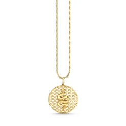 Gold & Diamond Fishnet Snake Coin