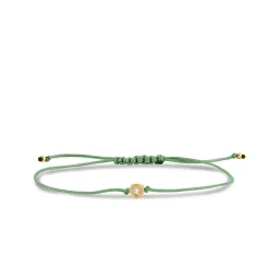 Gold & Diamond Fluted Cord Bracelet