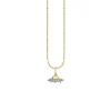 Gold & Diamond Flying Saucer Charm