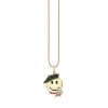 Gold & Diamond French Happy Face Charm