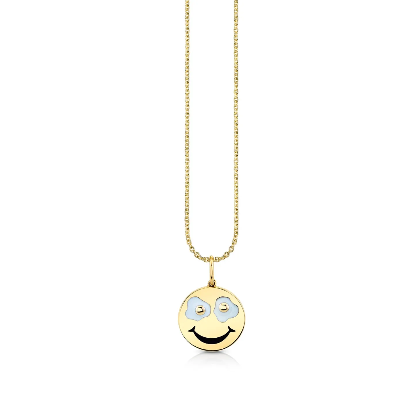 Gold & Diamond Fried Happy Face Charm