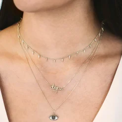 Gold & Diamond Fringe Drop Necklace