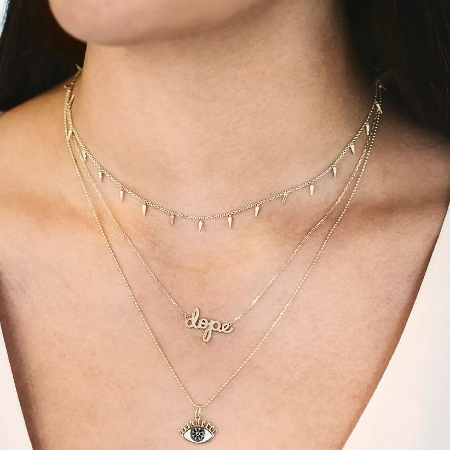 Gold & Diamond Fringe Drop Necklace