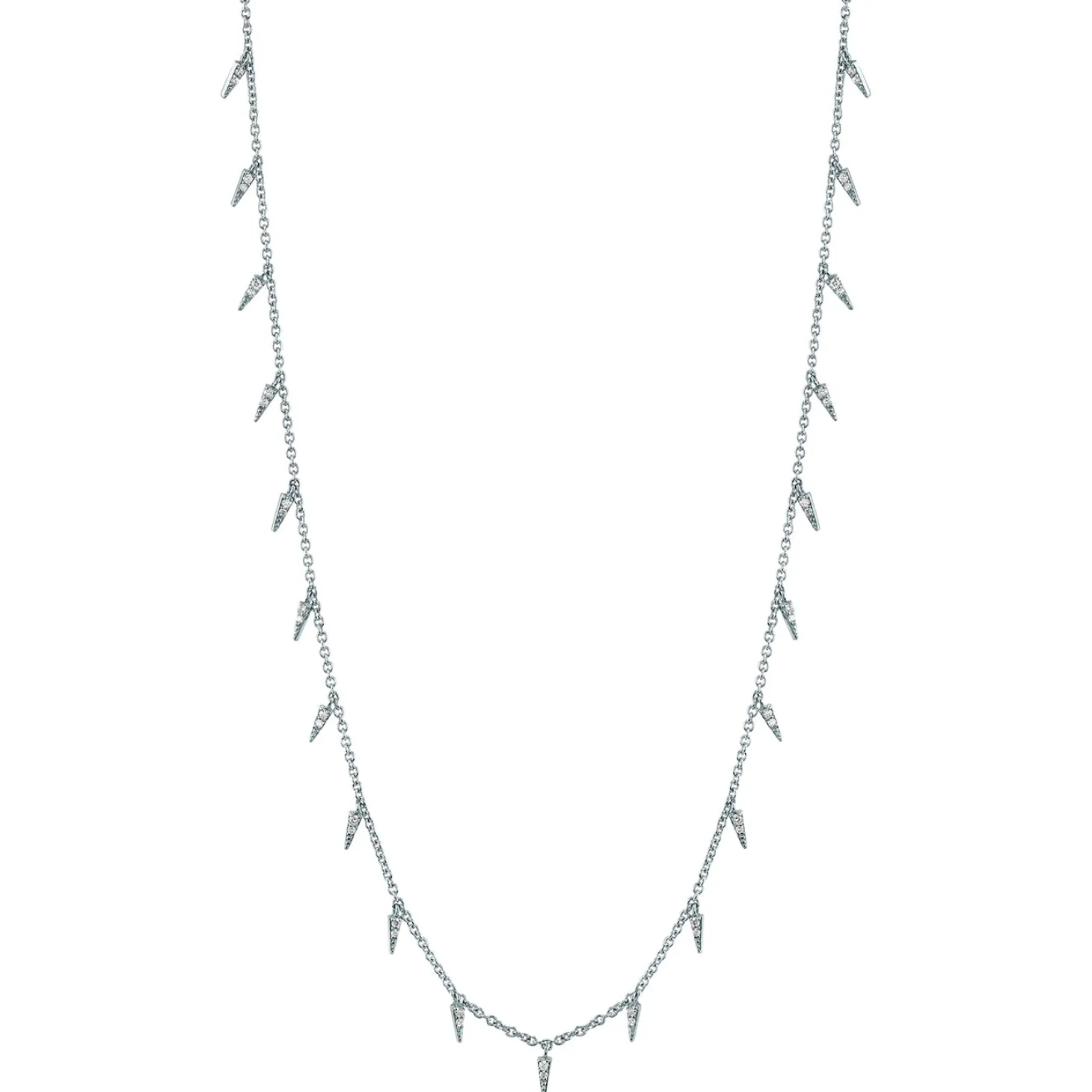 Gold & Diamond Fringe Drop Necklace