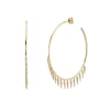 Gold & Diamond Fringe Large Hoops