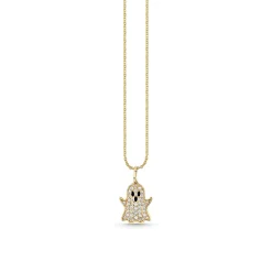 Gold & Diamond Ghost Charm