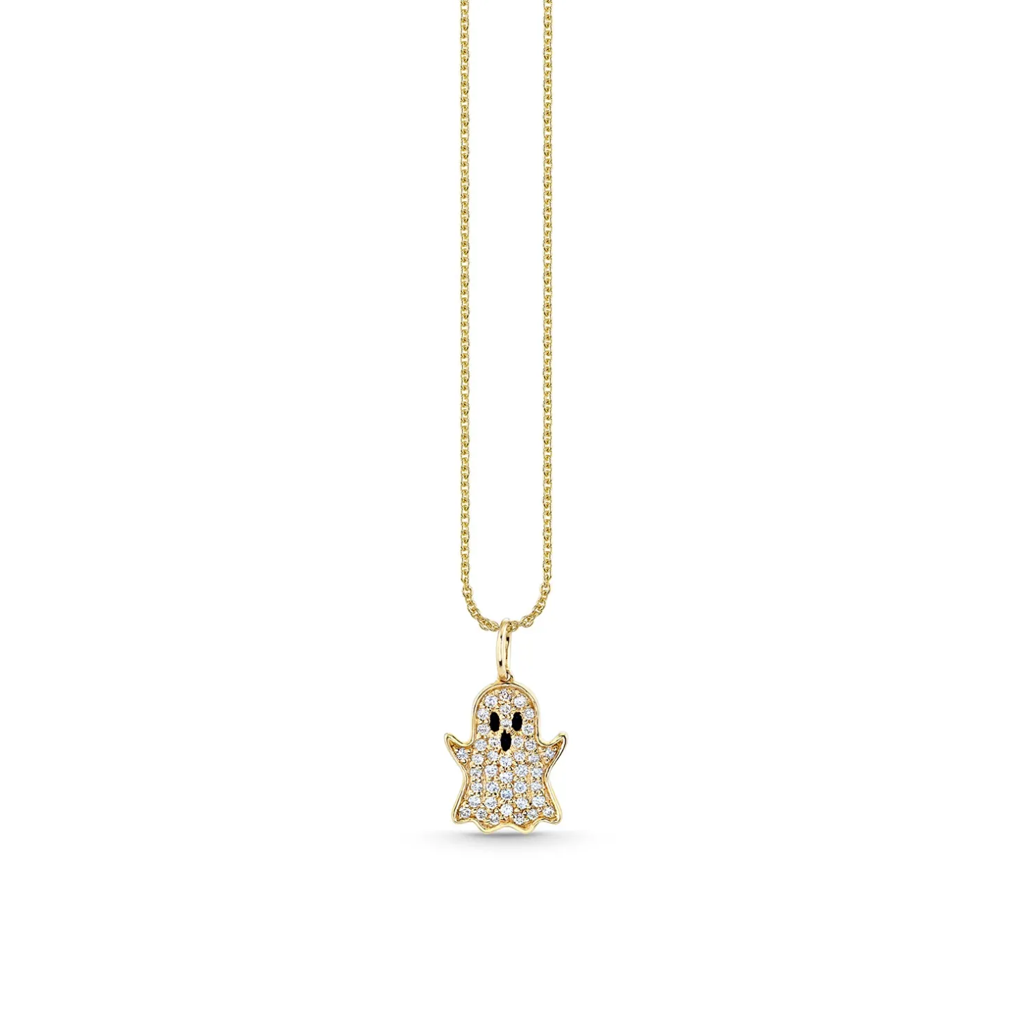Gold & Diamond Ghost Charm