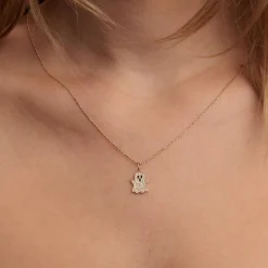 Gold & Diamond Ghost Charm