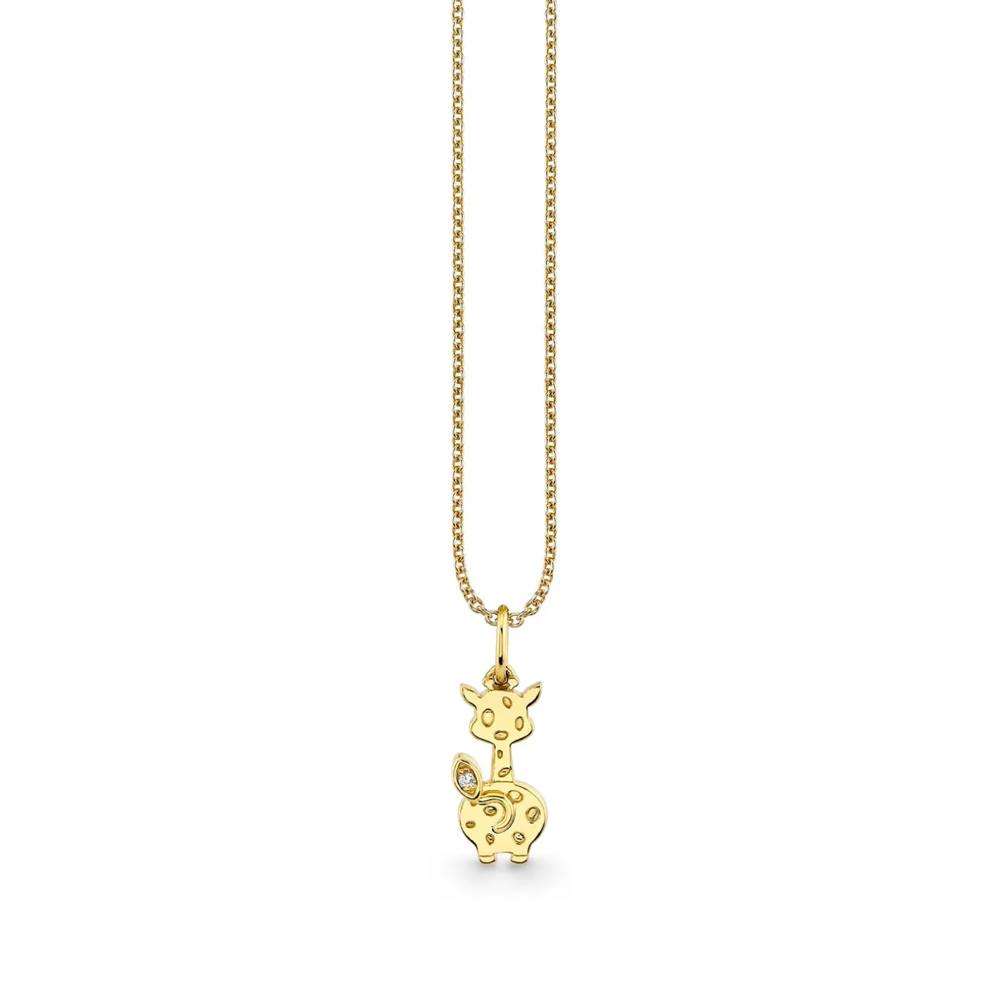 Gold & Diamond Giraffe Tail Charm