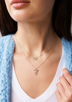 Gold & Diamond Girl Robot Charm