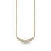 Gold & Diamond Graduated Bezel Necklace