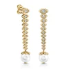 Gold & Diamond Graduated Marquise Eye Earrings