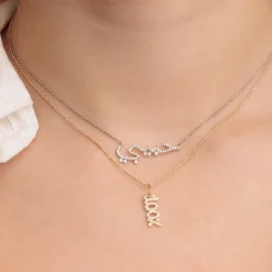 Gold & Diamond Habibi "My Love" Necklace