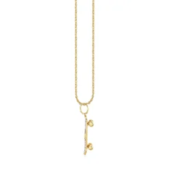 Gold & Diamond Happy Face Skateboard Charm
