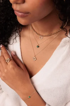 Gold & Diamond Heart Choker