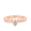 Gold & Diamond Heart on Morganite