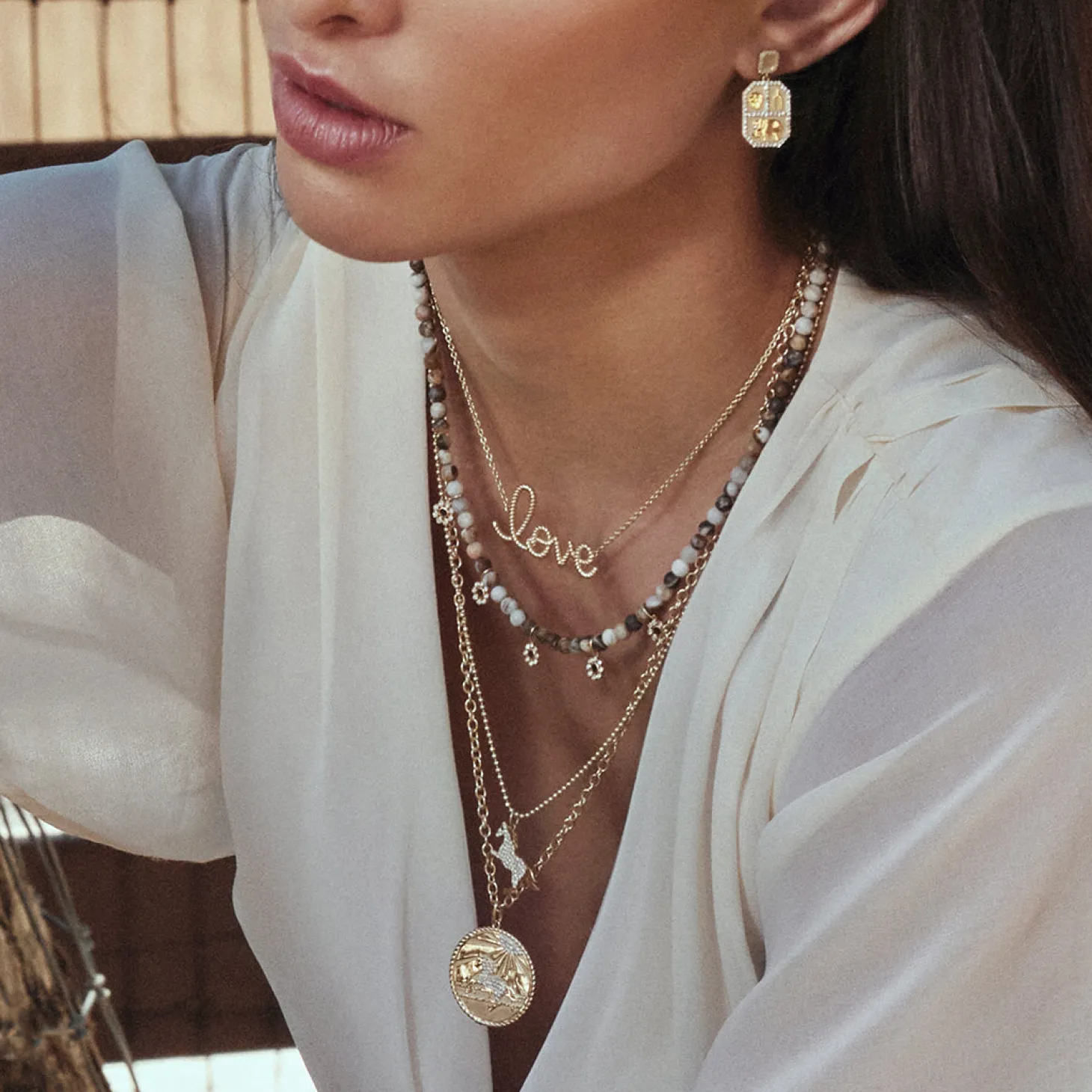 Gold & Diamond Horse Charm