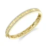 Gold & Diamond Icon Hinge Bangle