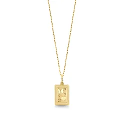 Gold & Diamond Iconography Rectangle Charm