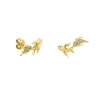 Gold & Diamond Koi Fish Stud
