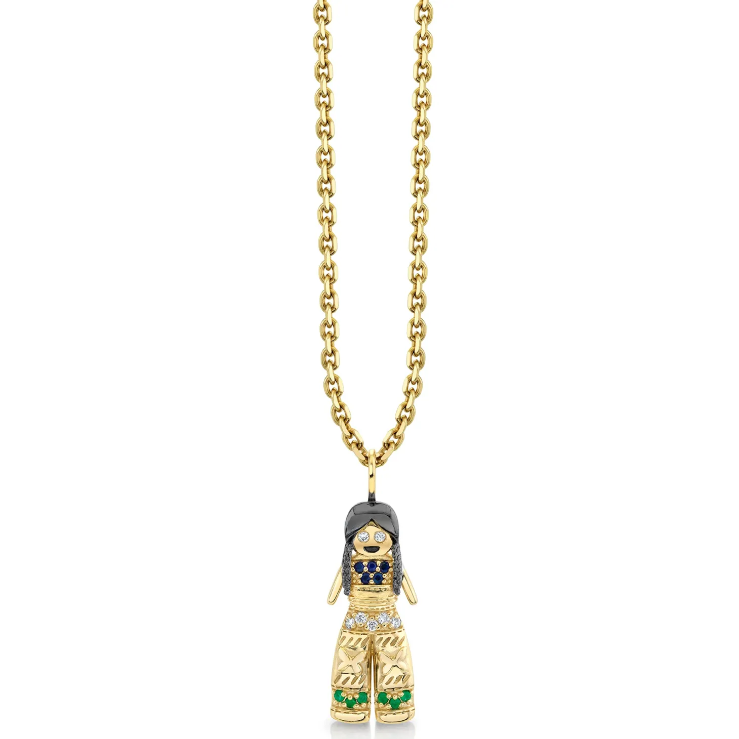 Gold & Diamond Large Alejandra Doll Charm