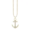 Gold & Diamond Large Anchor Charm