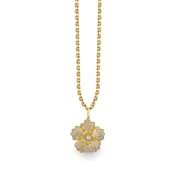 Gold & Diamond Large Begonia Charm