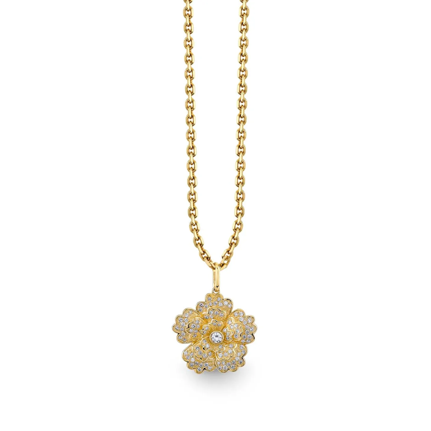 Gold & Diamond Large Begonia Charm