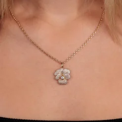 Gold & Diamond Large Begonia Charm