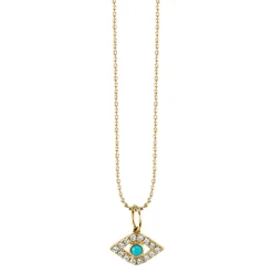 Gold & Diamond Large Bezel Eye Charm