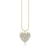 Gold & Diamond Large Cocktail Heart Charm