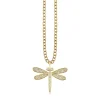 Gold & Diamond Large Dragonfly Charm