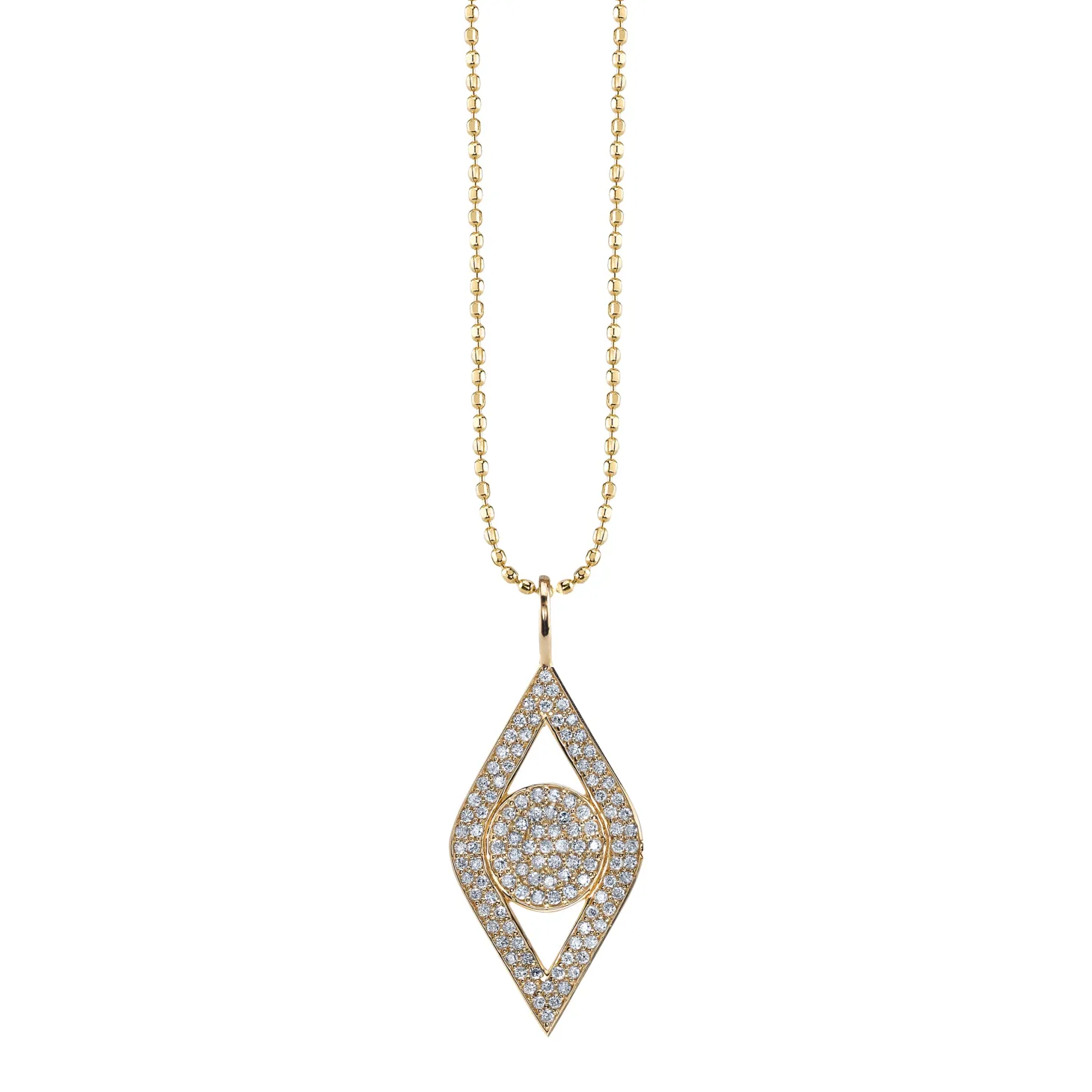 Gold & Diamond Large Eye Charm