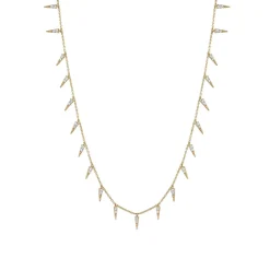 Gold & Diamond Large Fringe Necklace