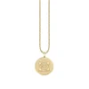 Gold & Diamond Large Gemini Zodiac Medallion