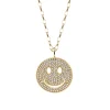 Gold & Diamond Large Happy Face Charm