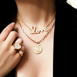 Gold & Diamond Large Heart Signet Ring